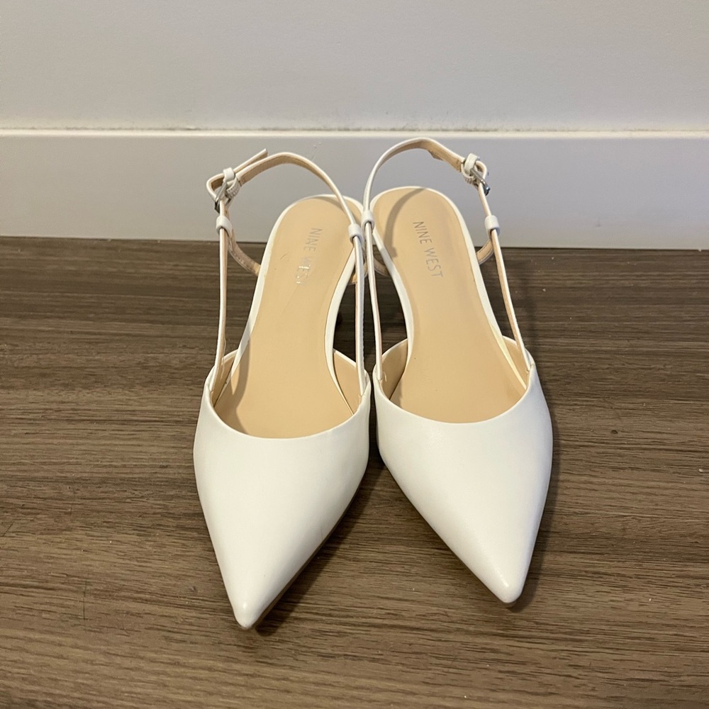 Women's White Slingback Shoes